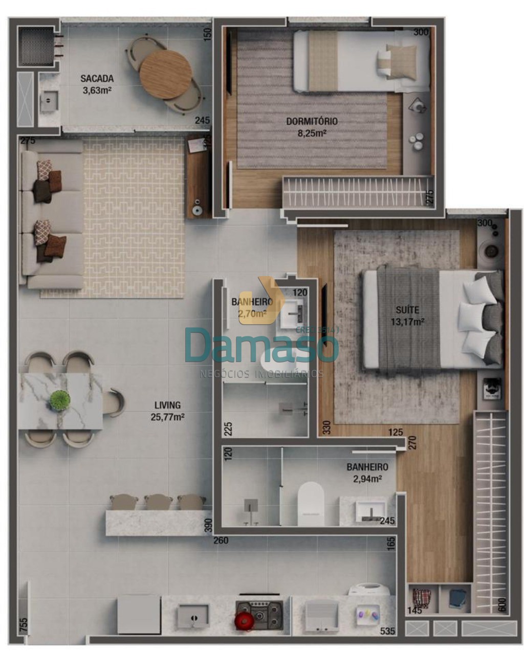 Apartamento à venda com 2 quartos, 64m² - Foto 10