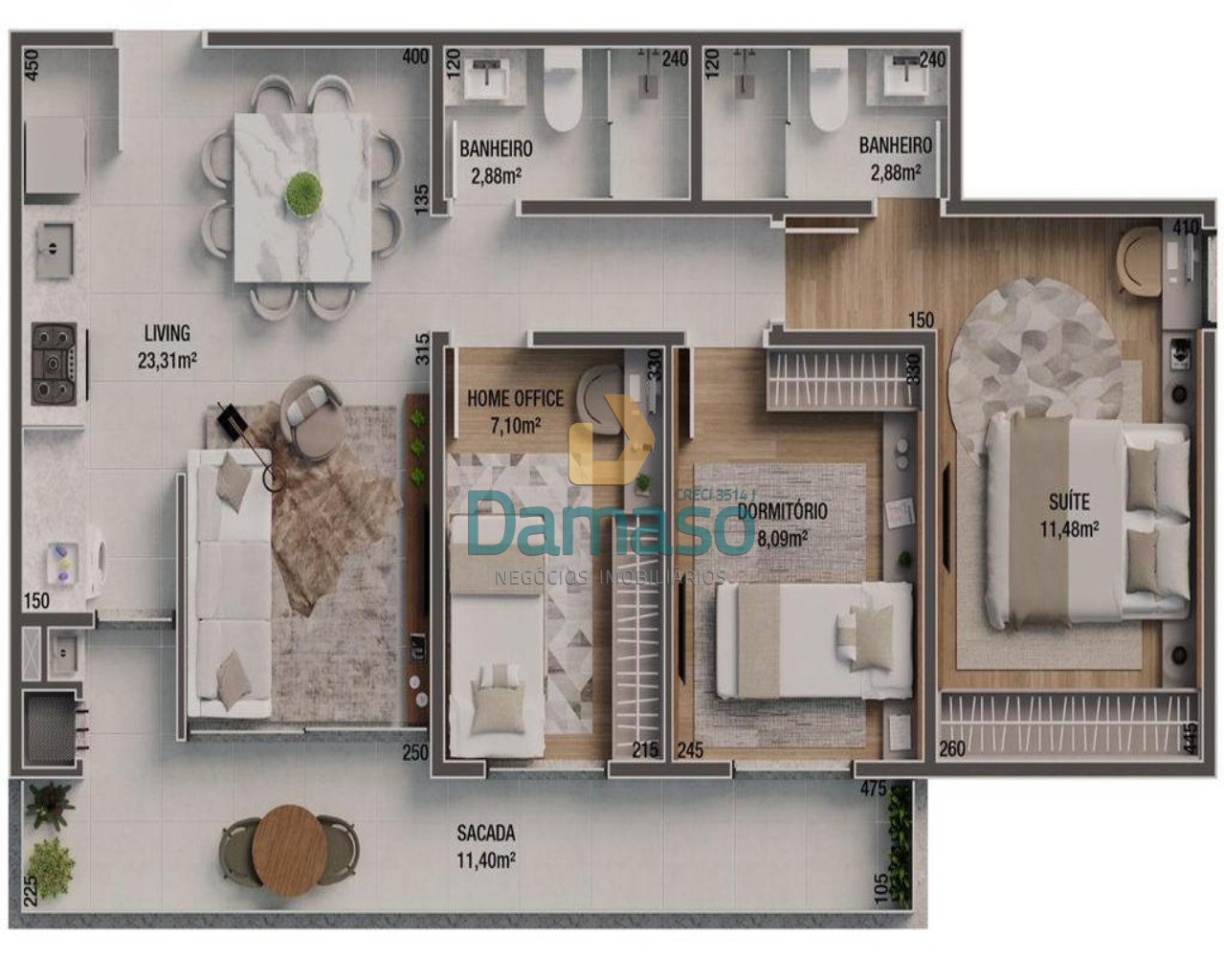 Apartamento à venda com 2 quartos, 64m² - Foto 13