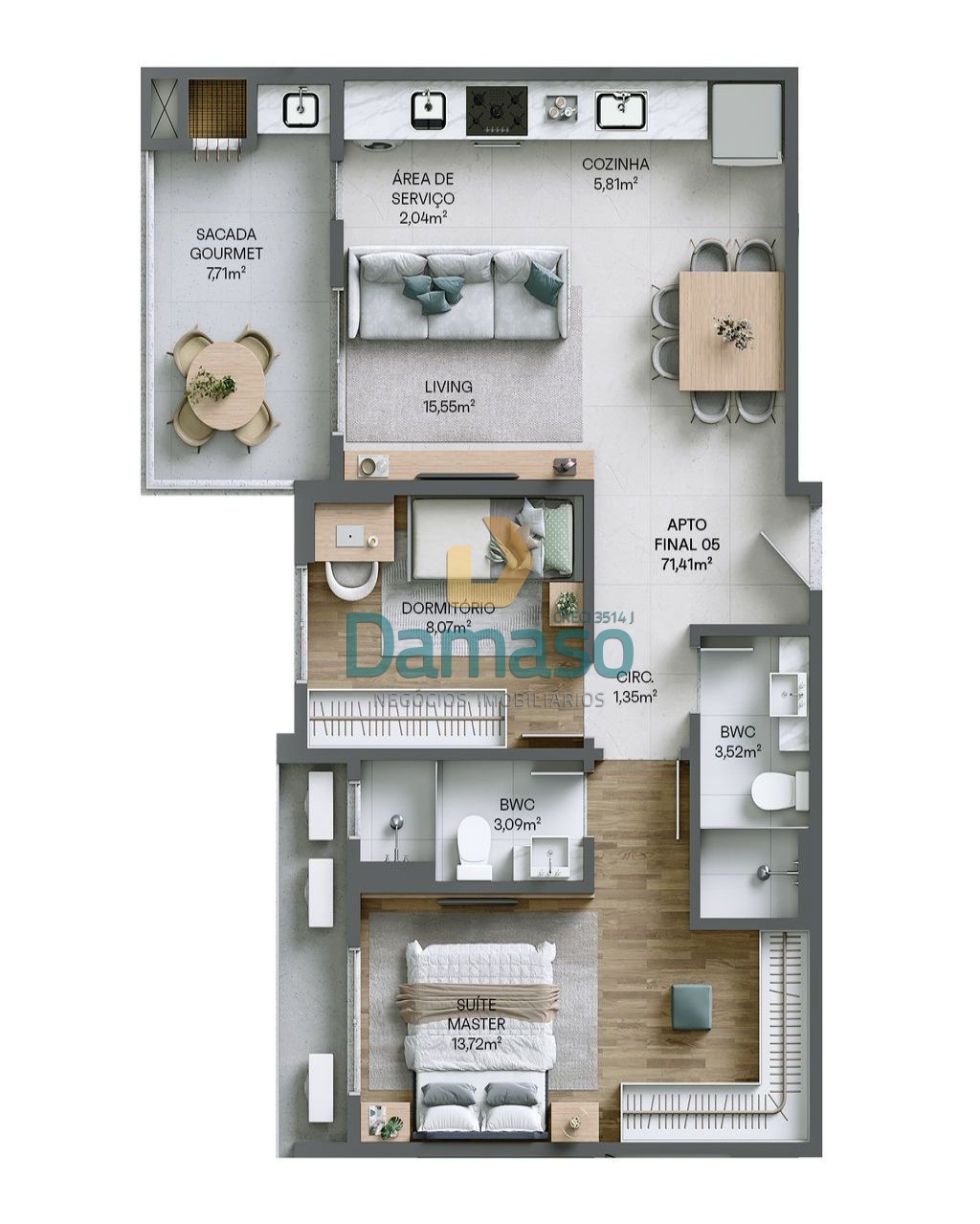 Apartamento à venda com 2 quartos, 69m² - Foto 16