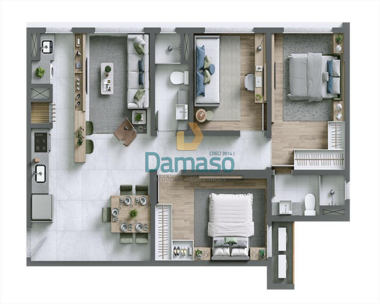 Apartamento à venda com 3 quartos, 77m² - Foto 17