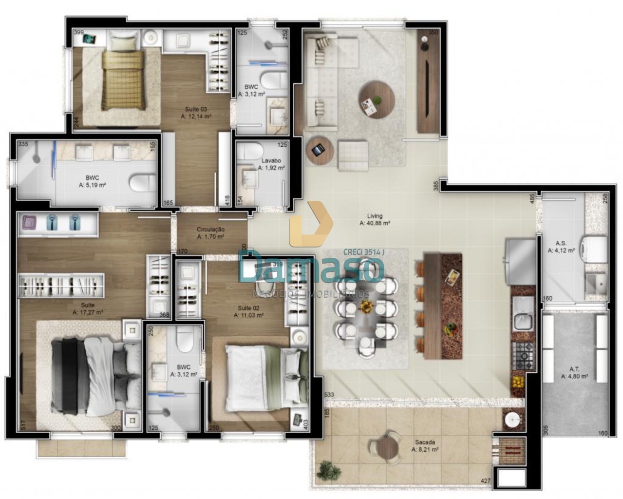 Apartamento à venda com 3 quartos, 132m² - Foto 21