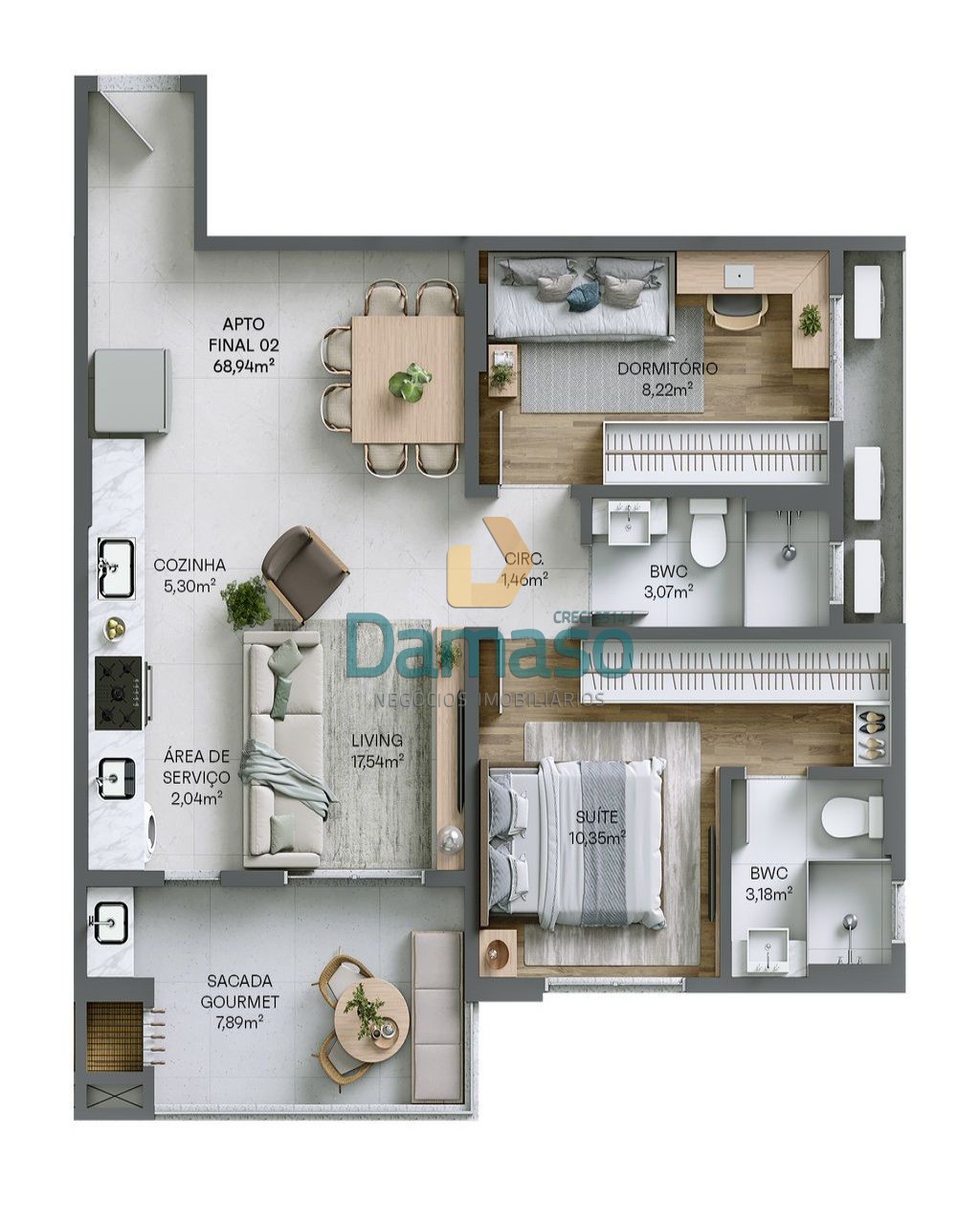 Apartamento à venda com 2 quartos, 69m² - Foto 13