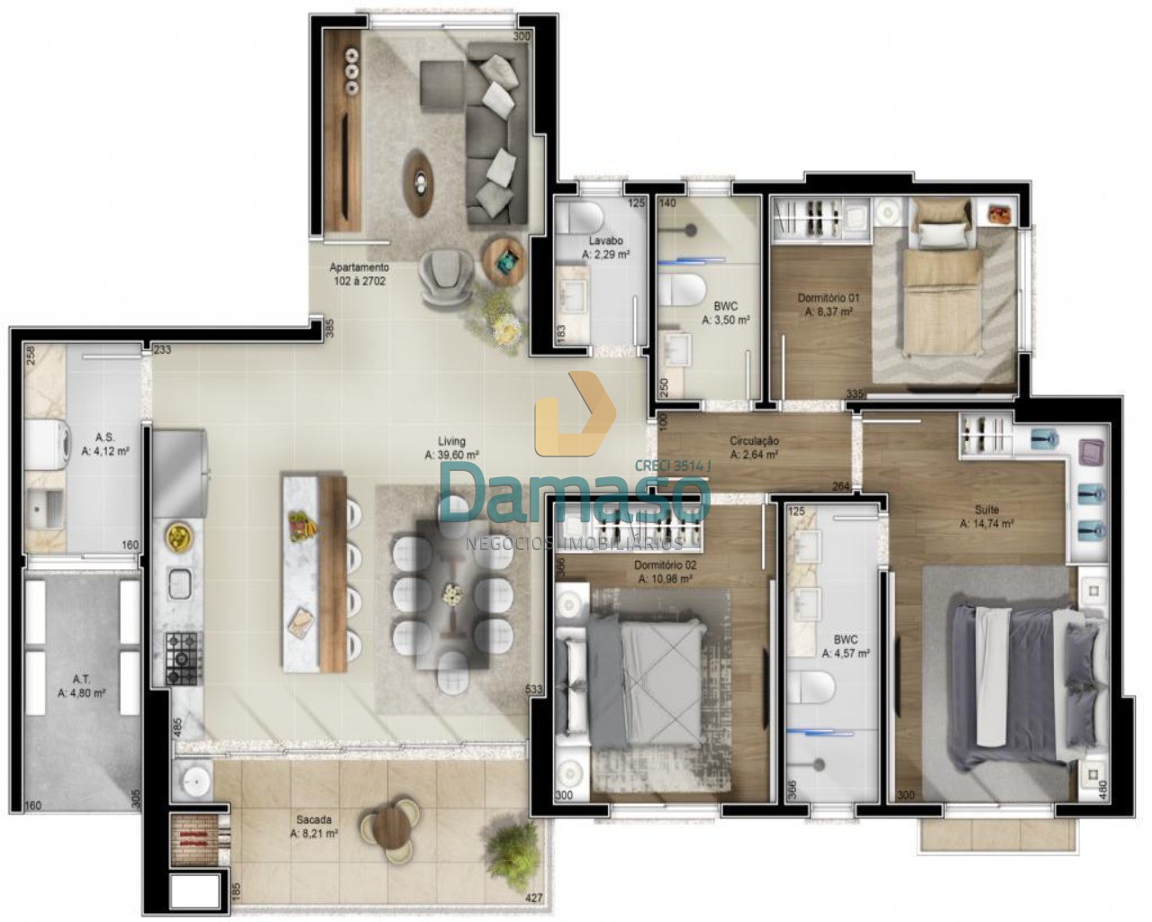 Apartamento à venda com 3 quartos, 132m² - Foto 22