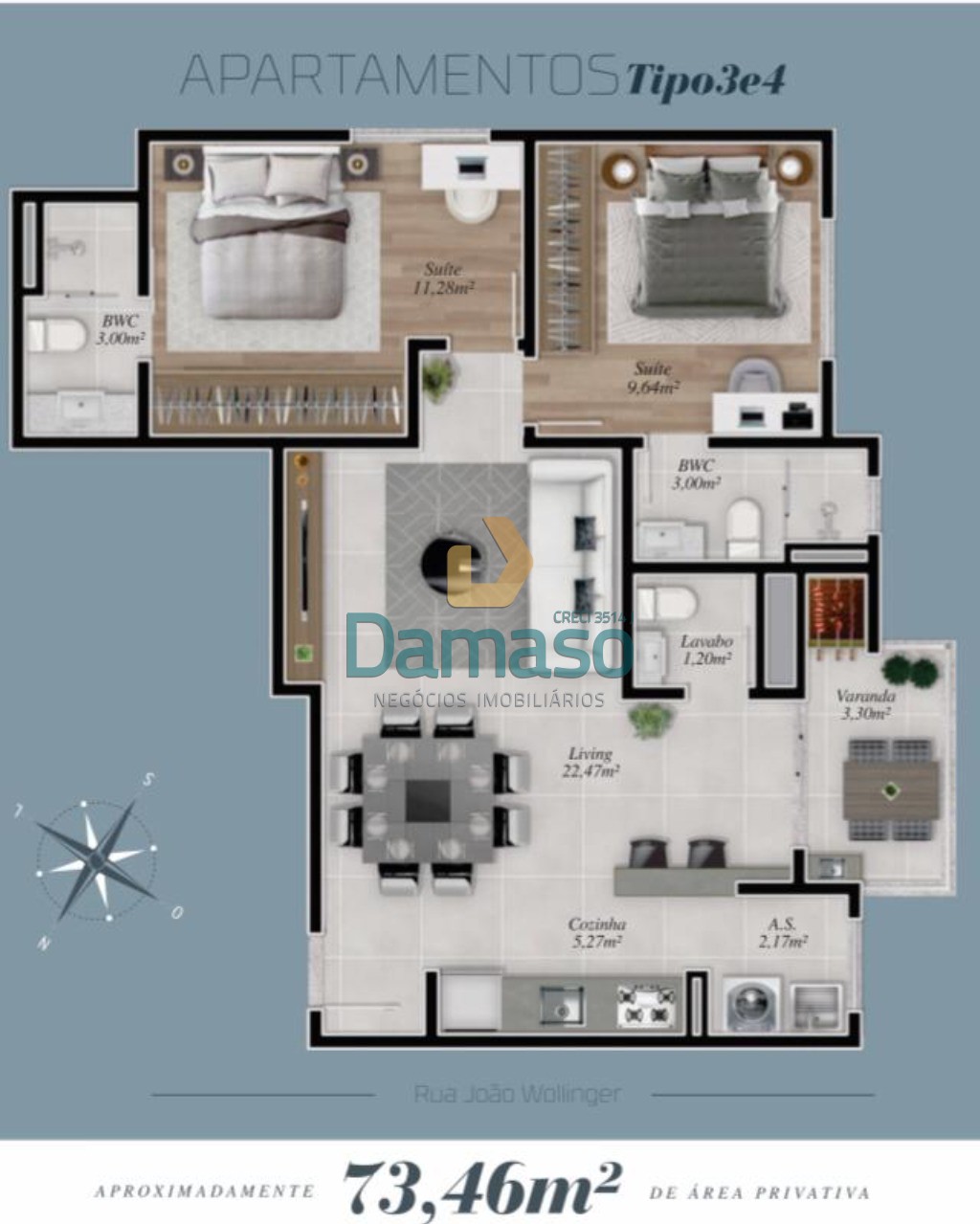 Apartamento à venda com 2 quartos, 73m² - Foto 23