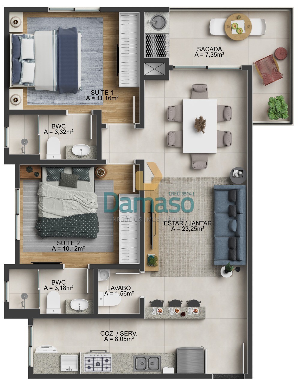 Apartamento à venda com 2 quartos, 75m² - Foto 17