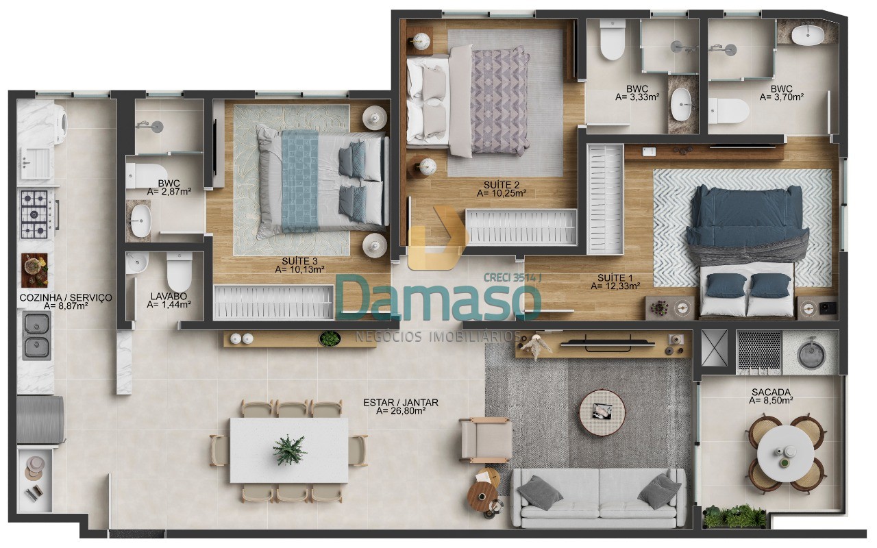 Apartamento à venda com 3 quartos, 105m² - Foto 16