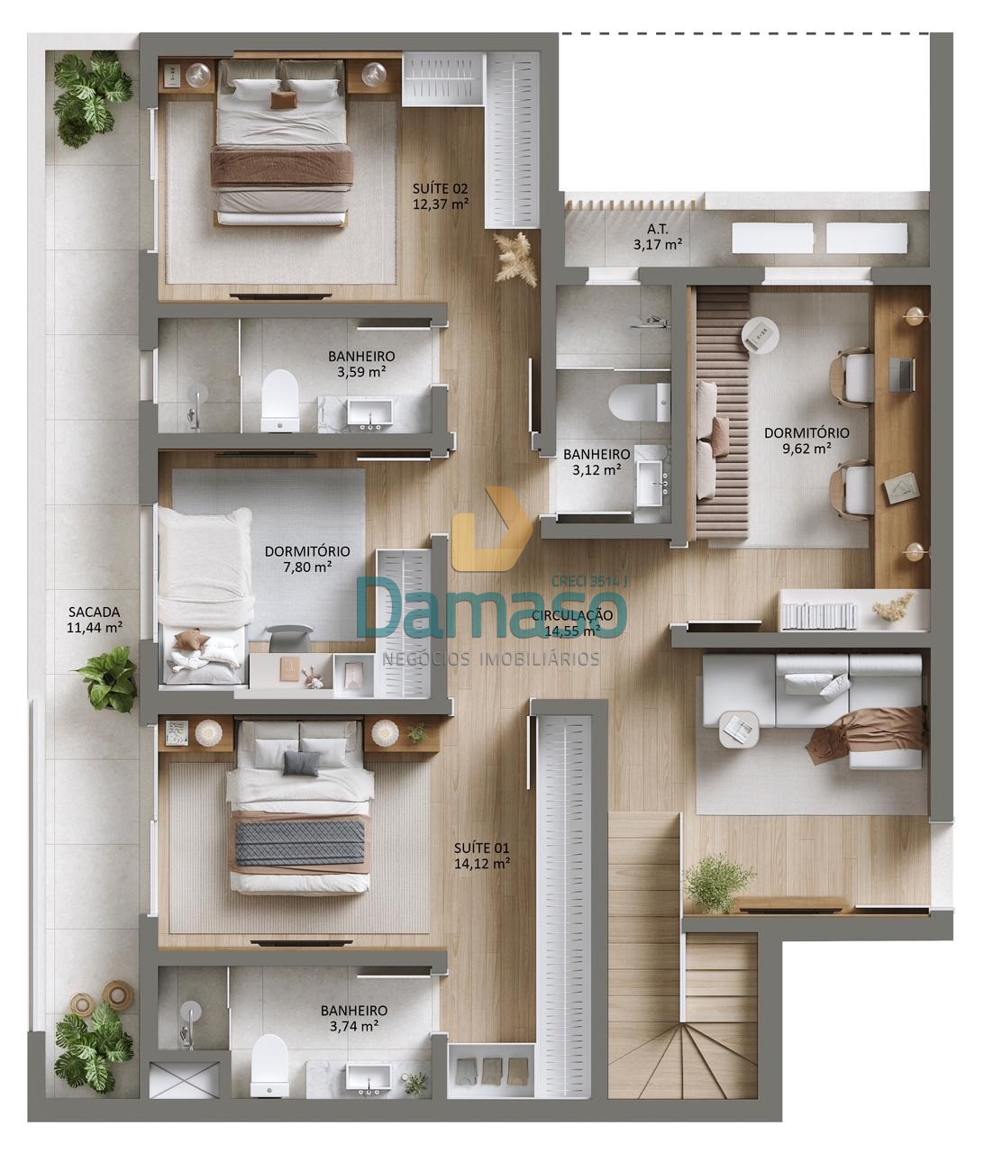 Apartamento à venda com 2 quartos, 74m² - Foto 6