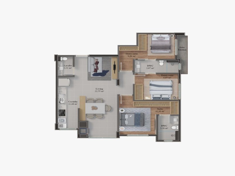 Apartamento à venda com 3 quartos, 80m² - Foto 10