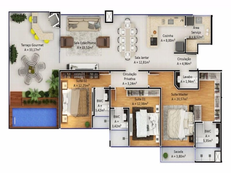 Apartamento à venda com 3 quartos, 138m² - Foto 16