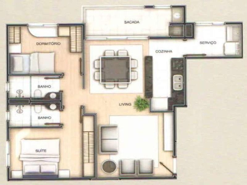 Apartamento à venda com 2 quartos, 76m² - Foto 4