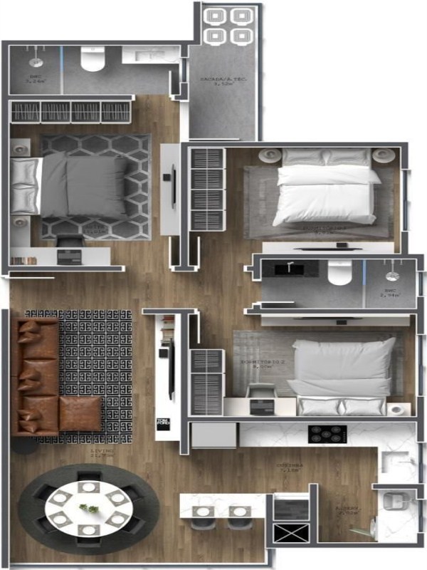 Apartamento à venda com 3 quartos, 80m² - Foto 11