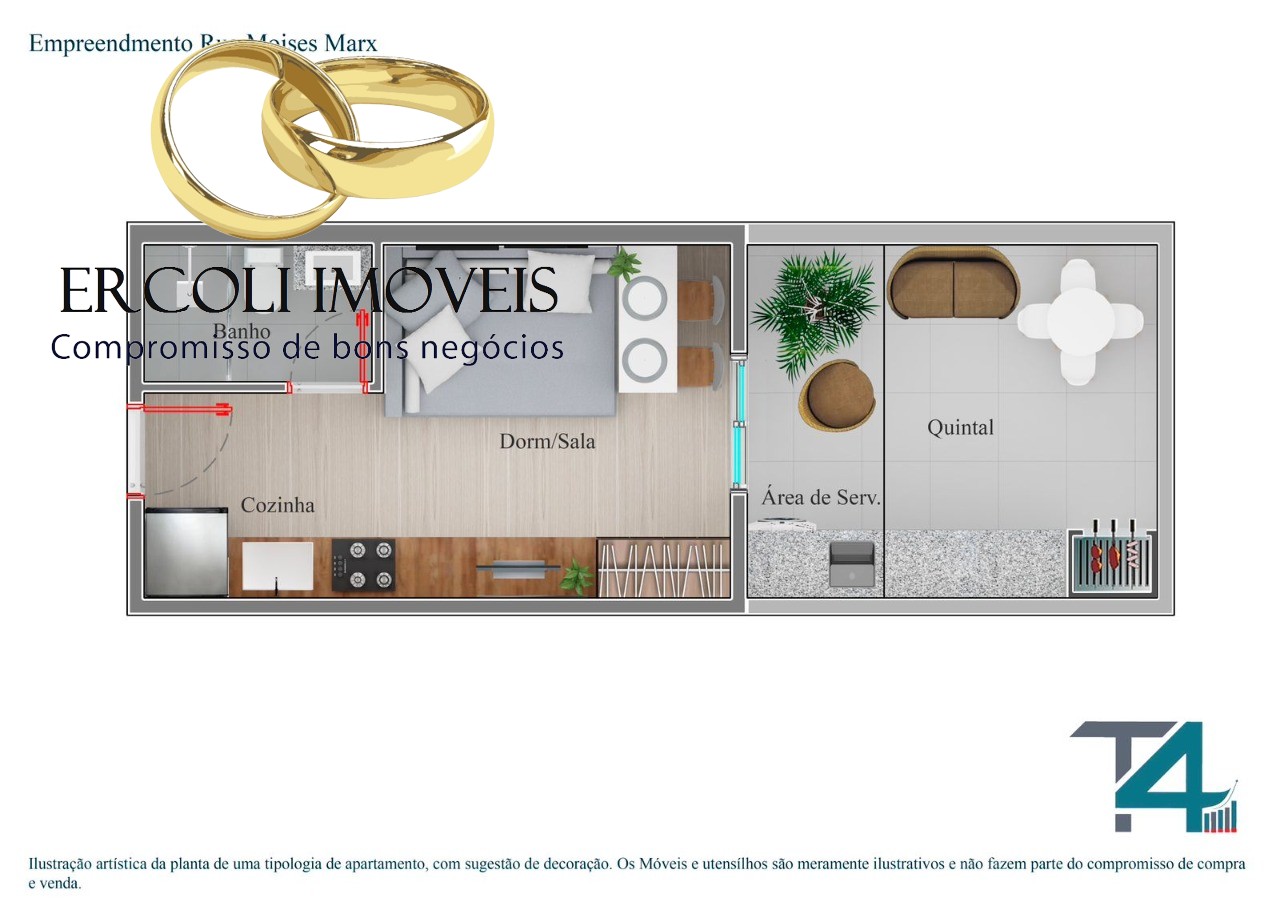 Apartamento, 1 quarto, 22 m² - Foto 12