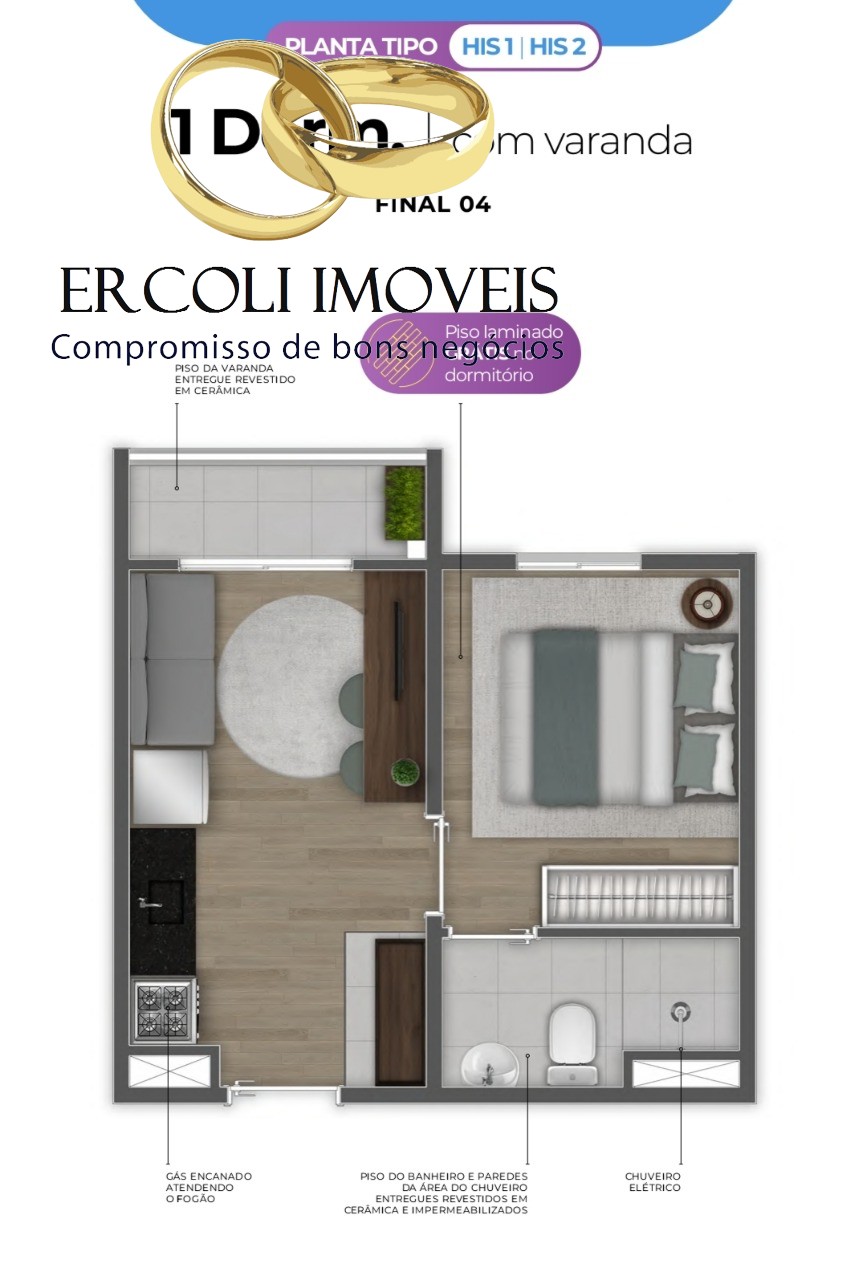 Apartamento, 1 quarto, 28 m² - Foto 10