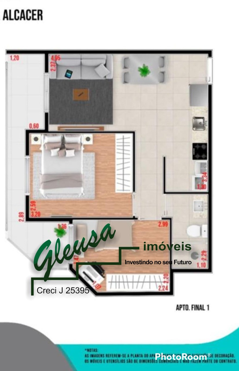 Apartamento à venda com 2 quartos, 46m² - Foto 3