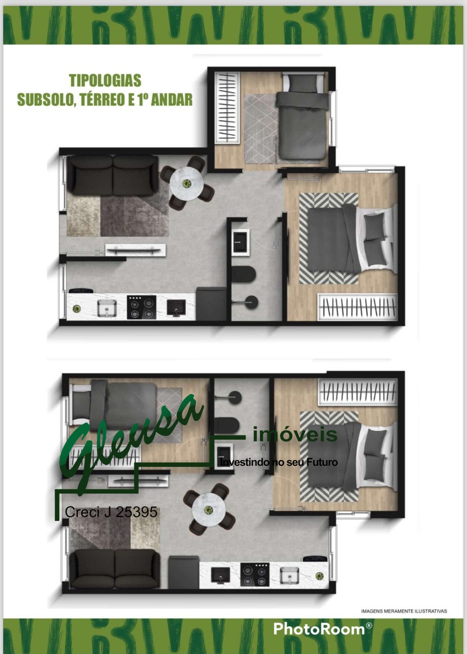 Apartamento à venda com 2 quartos, 34m² - Foto 3