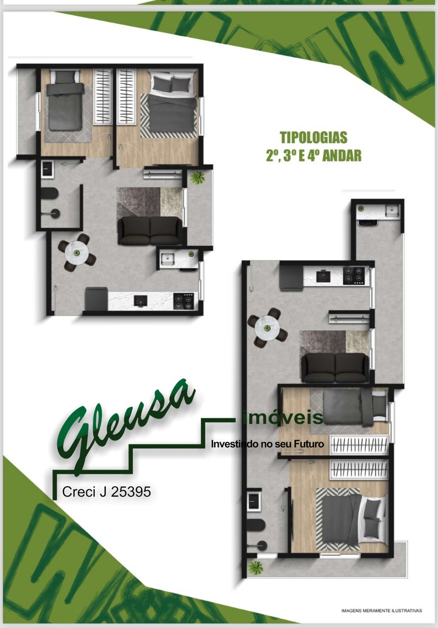 Apartamento à venda com 2 quartos, 34m² - Foto 4