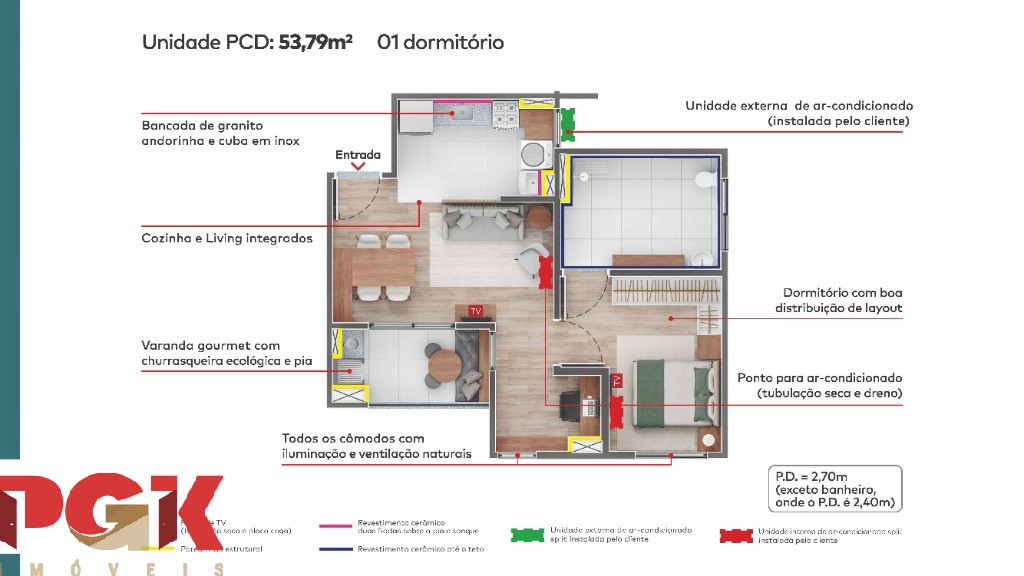 Apartamento à venda com 2 quartos, 53m² - Foto 17