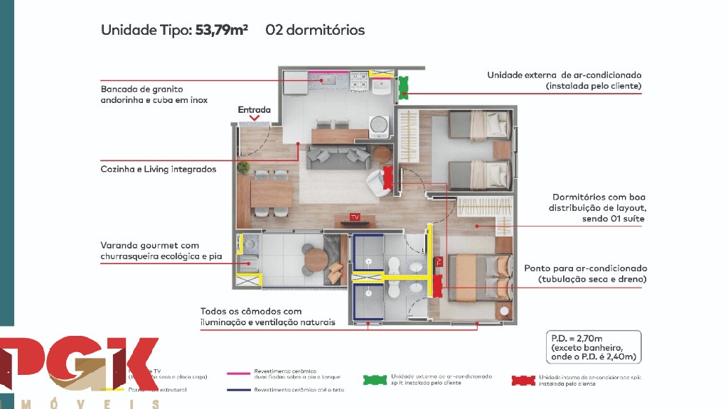 Apartamento à venda com 2 quartos, 53m² - Foto 16