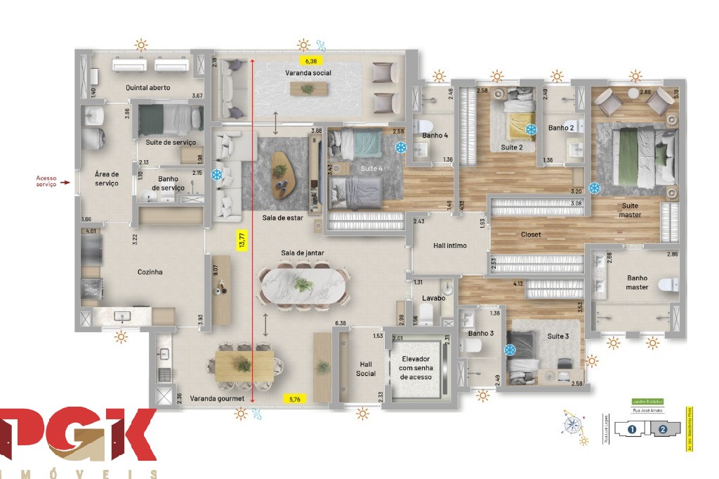 Apartamento, 4 quartos, 207 m² - Foto 34