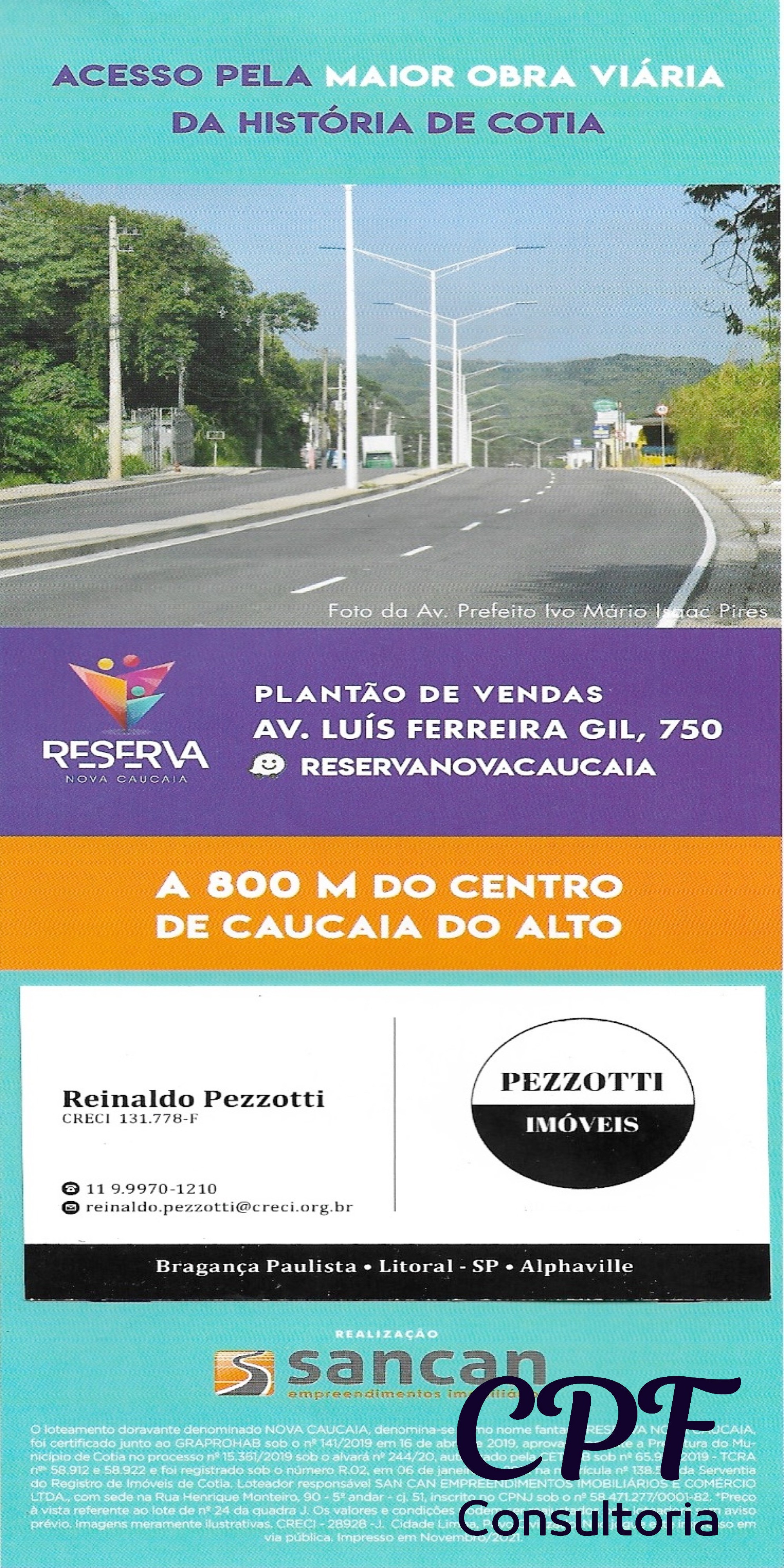 TERRENO RESIDENCIAL em CAUCAIA DO ALTO - SP, RESERVA NOVA CAUCAIA