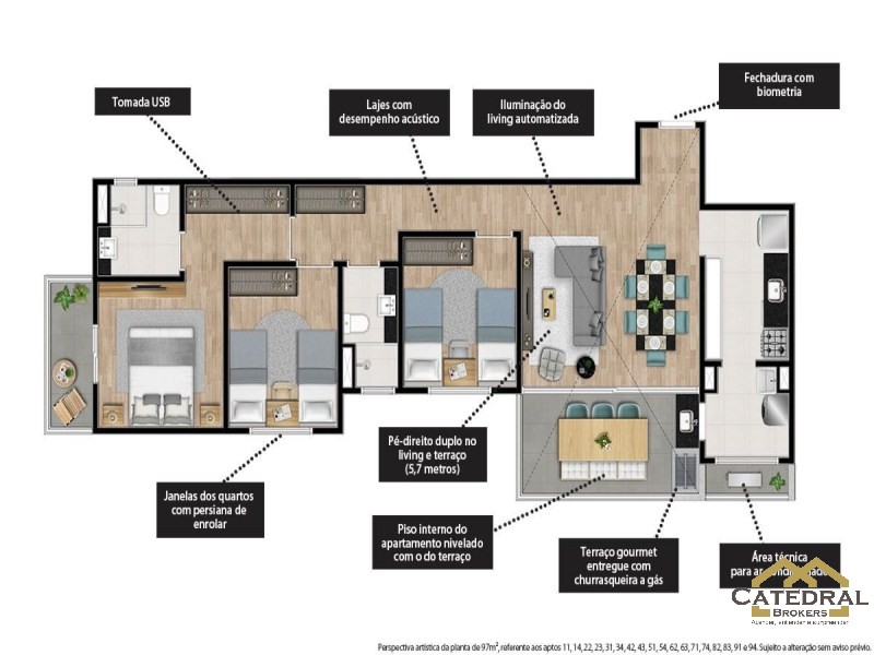 Apartamento à venda com 3 quartos, 97m² - Foto 4