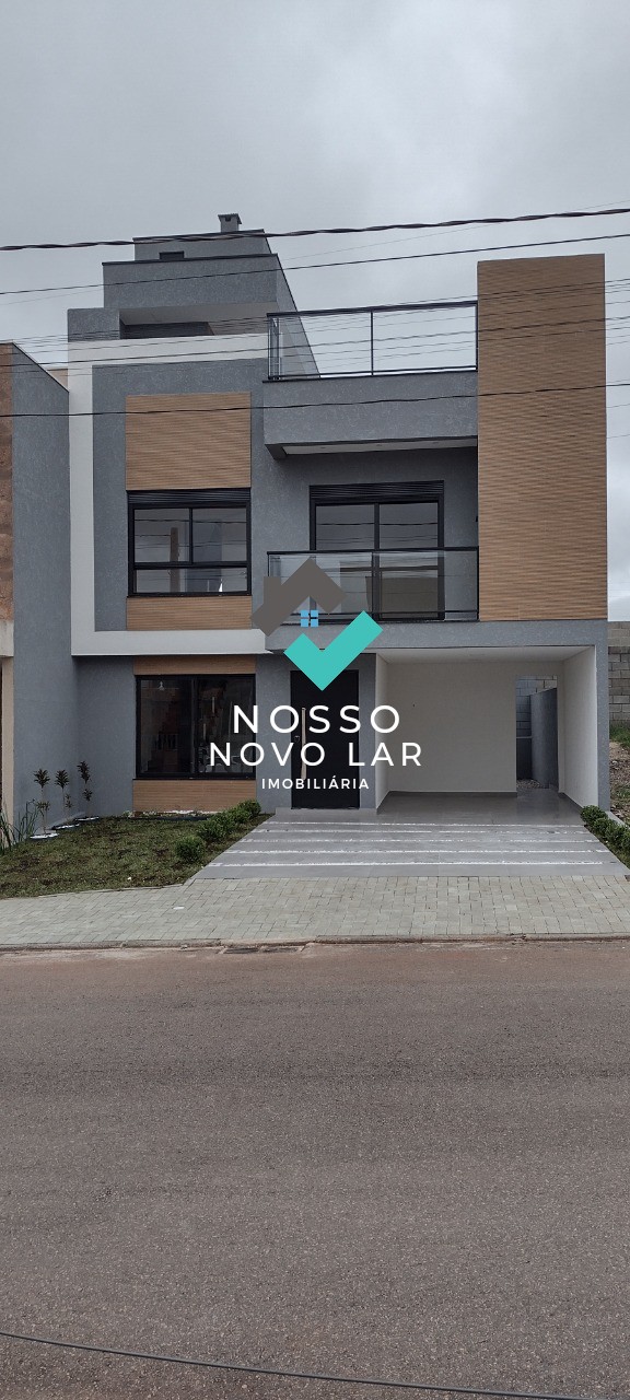 VENDE-SE CASA / SOBRADO NOVO DE EXCELENTE PADRÃO 03 QUARTOS EM CONDOMÍNIO FECHADO MUITO AGRADÁVEL E SEGURO EM SÃO JOSÉ DOS PINHAIS NO BAIRRO COSTEIRA