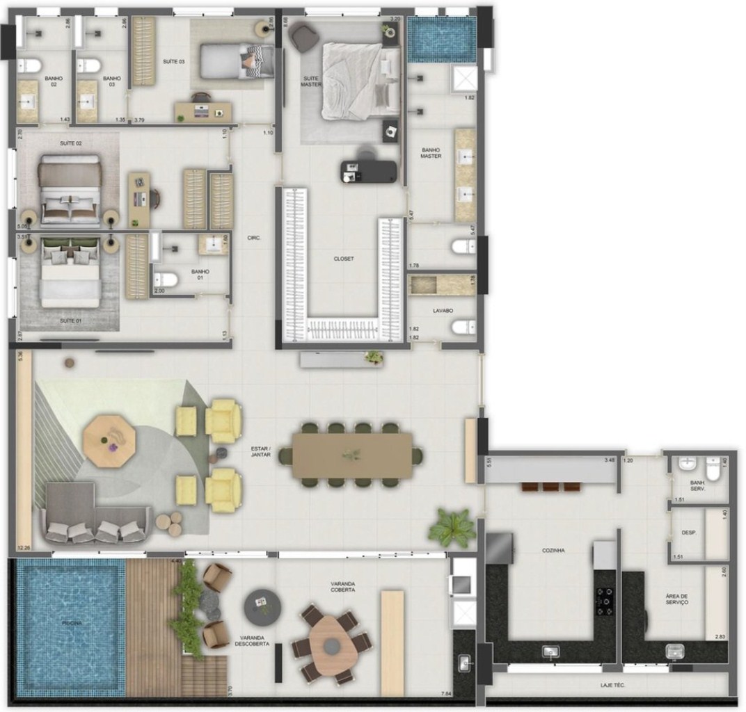 Apartamento à venda com 3 quartos, 147m² - Foto 40