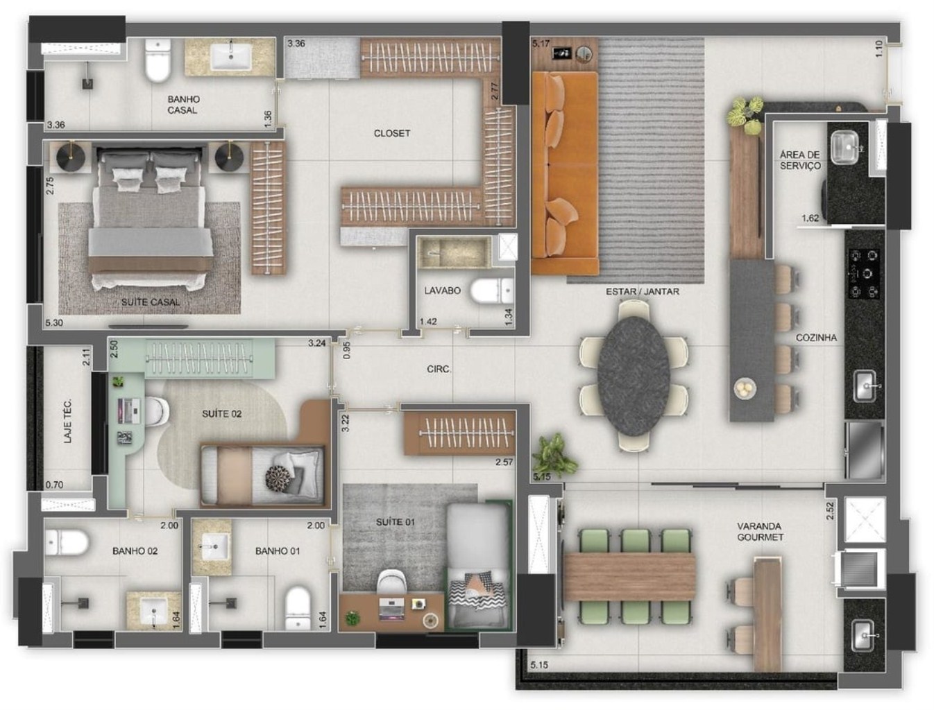 Apartamento à venda com 3 quartos, 147m² - Foto 38