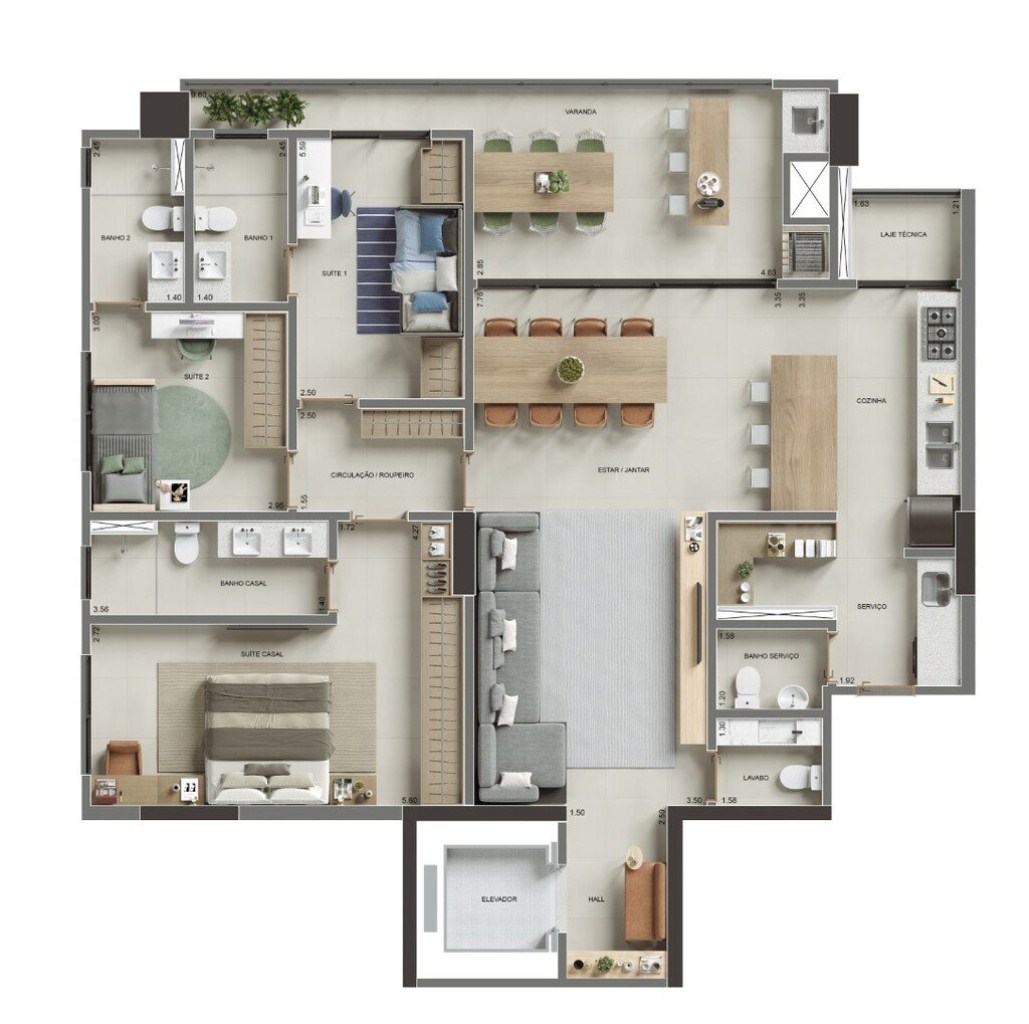 Apartamento à venda com 3 quartos, 187m² - Foto 46