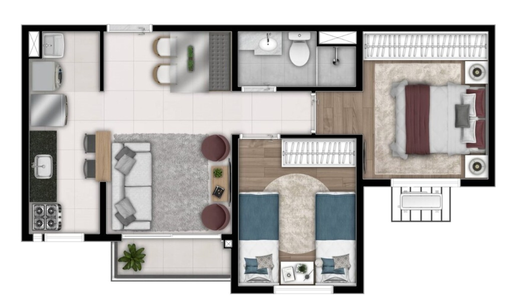 Apartamento à venda com 3 quartos, 61m² - Foto 17