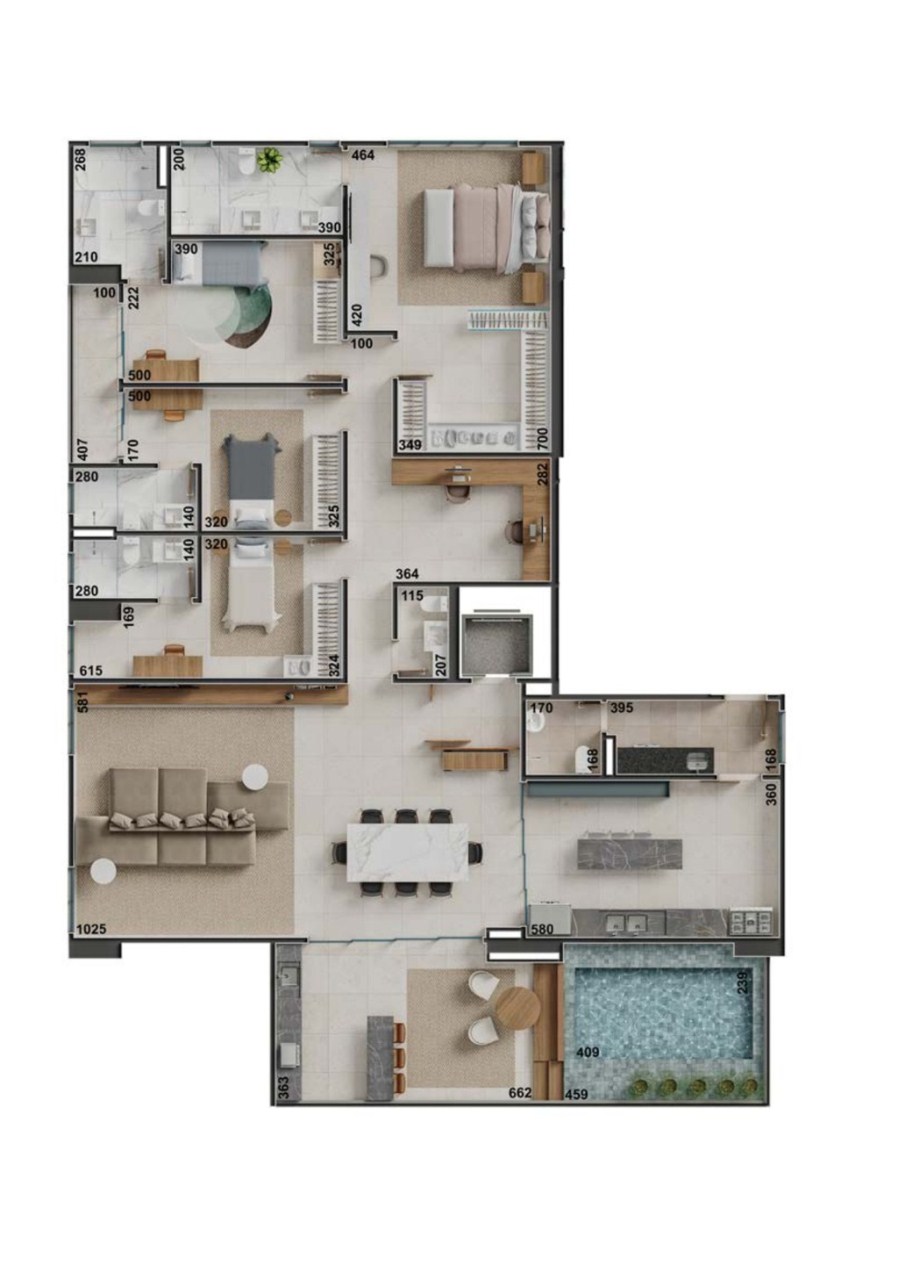 Apartamento à venda com 4 quartos, 231m² - Foto 56