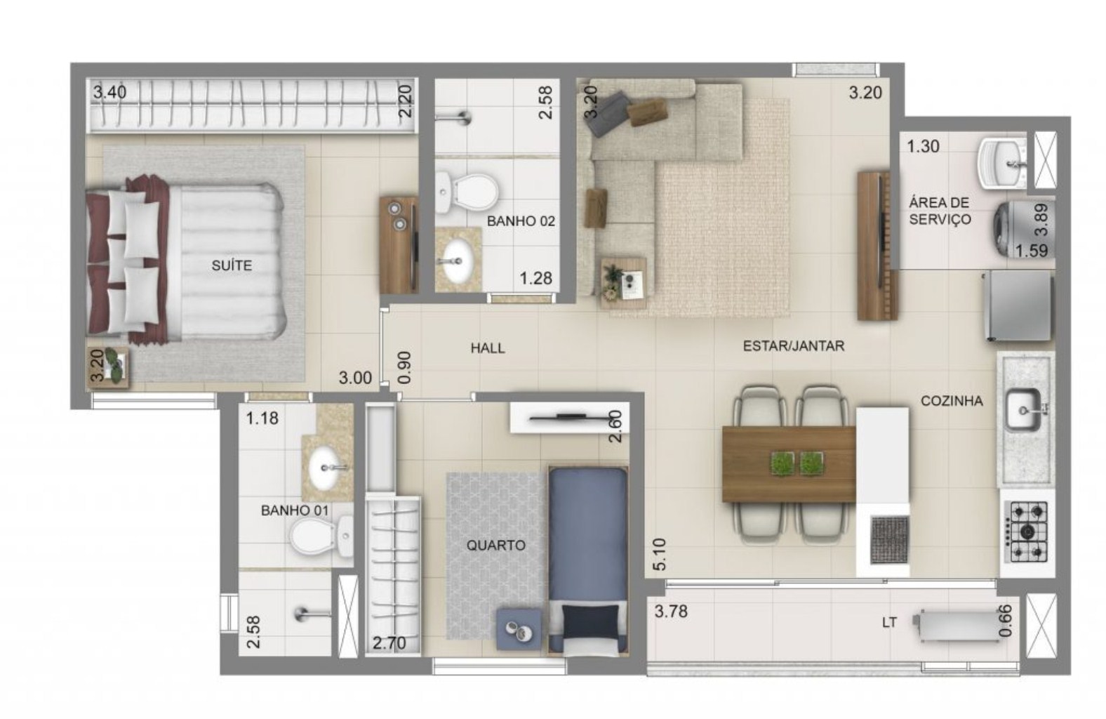 Apartamento à venda com 3 quartos, 80m² - Foto 17