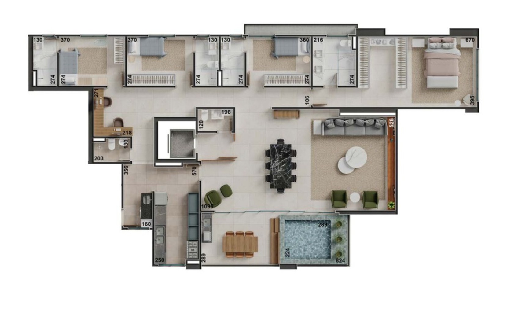 Apartamento à venda com 4 quartos, 276m² - Foto 52