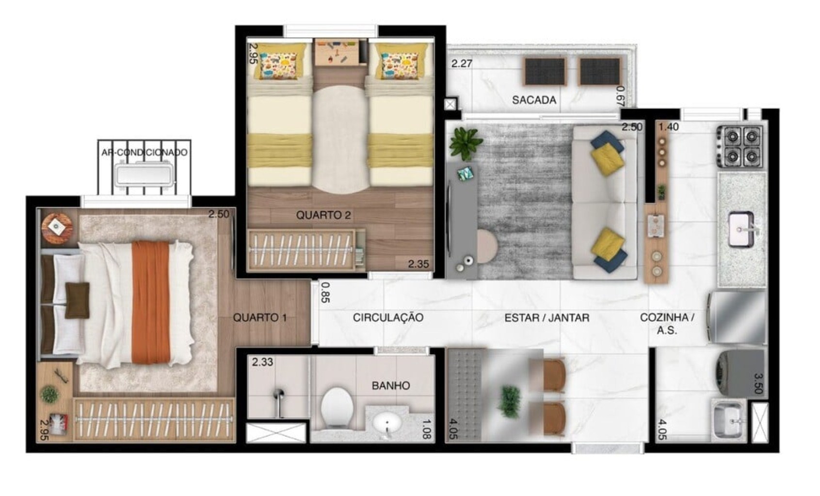 Apartamento à venda com 3 quartos, 61m² - Foto 14