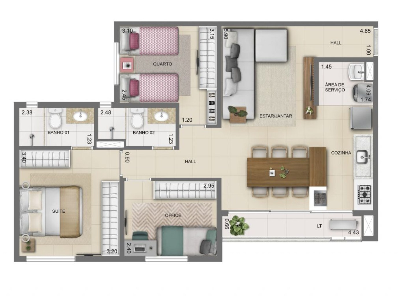 Apartamento à venda com 3 quartos, 80m² - Foto 18