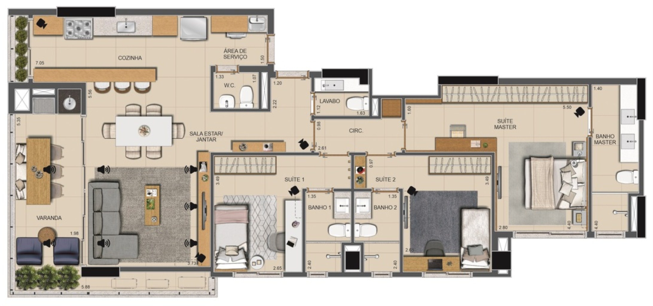 Apartamento à venda com 3 quartos, 128m² - Foto 36