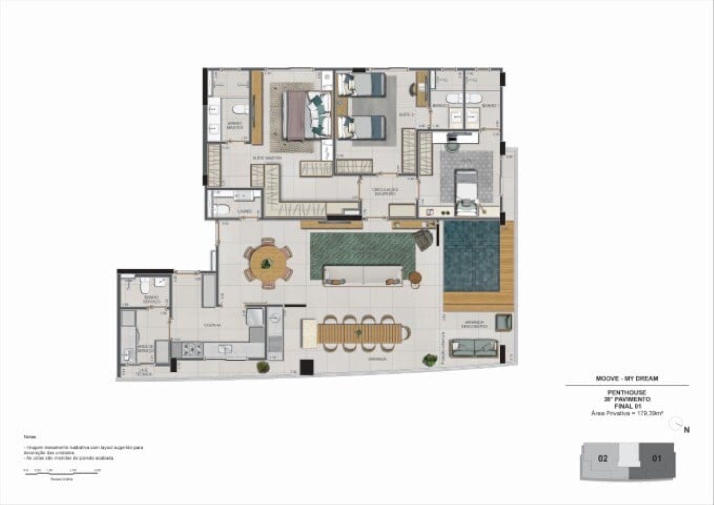 Apartamento à venda com 2 quartos, 152m² - Foto 83