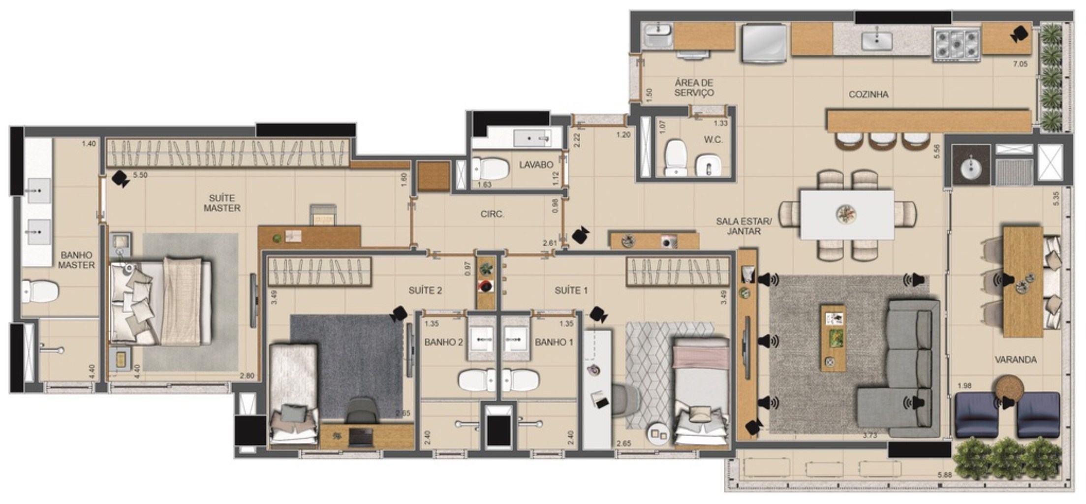 Apartamento à venda com 3 quartos, 128m² - Foto 35