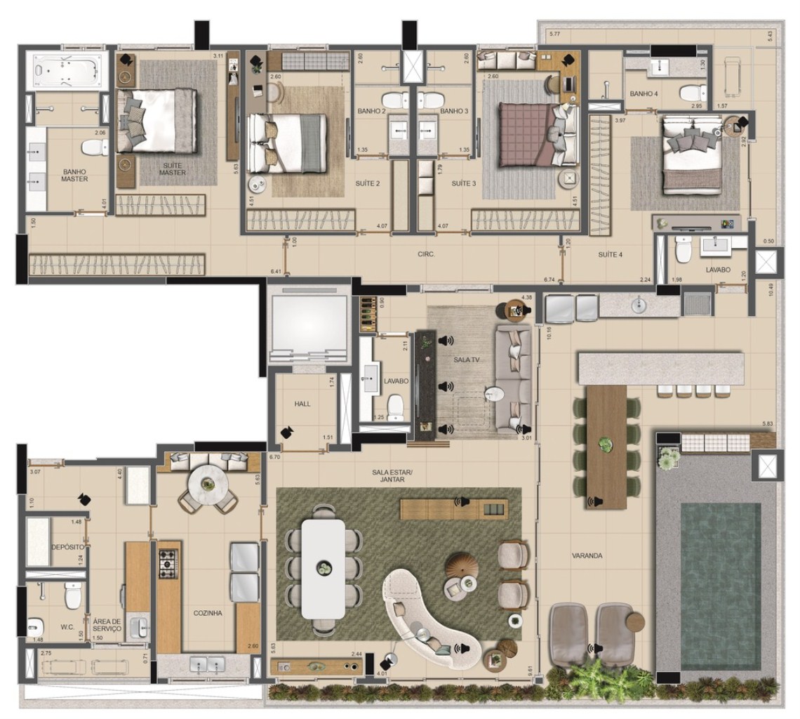 Apartamento à venda com 3 quartos, 128m² - Foto 39