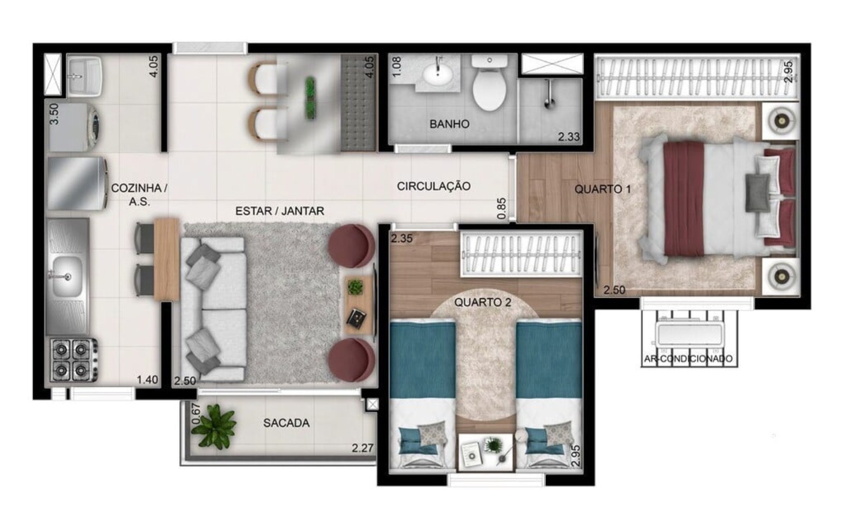 Apartamento à venda com 3 quartos, 61m² - Foto 13