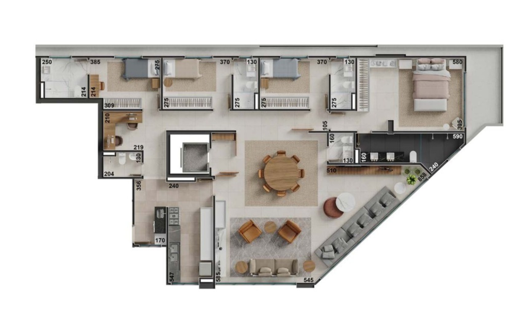 Apartamento à venda com 4 quartos, 276m² - Foto 51