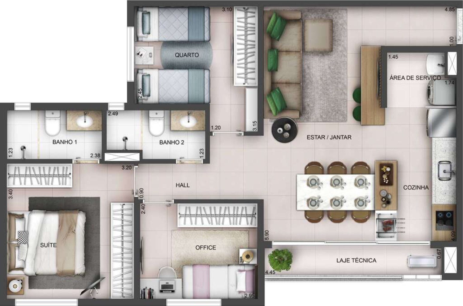 Apartamento à venda com 3 quartos, 81m² - Foto 19