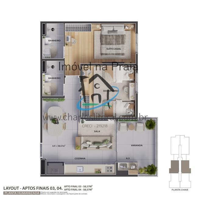 Apartamento à venda com 2 quartos, 58m² - Foto 30