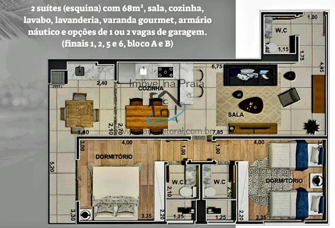 Apartamento à venda com 2 quartos, 68m² - Foto 4