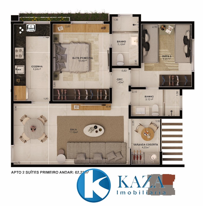 Apartamento, 2 quartos, 62 m² - Foto 24